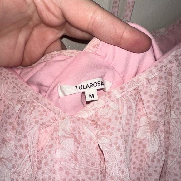 Tularosa Nola Top Dylan Orchid Floral Pink Blouse Size Medium - Picture 2 of 7